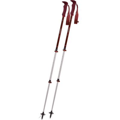 Komperdell Bâtons de trekking Trailmaster Zero Compact (taille 90-120cm, Rouge)