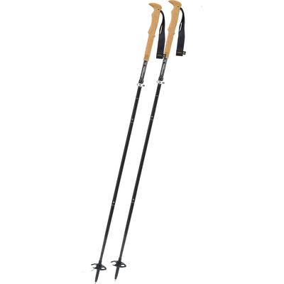 Komperdell Bâtons de trekking Lite Carbon Vario Summit (taille 115-135cm, Noir)