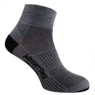 Wrightsock Coolmesh II Quarter sok (Maat 37.5 , Grijs)
