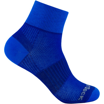 Wrightsock Coolmesh II Quarter sok (Maat 34 , Blauw)