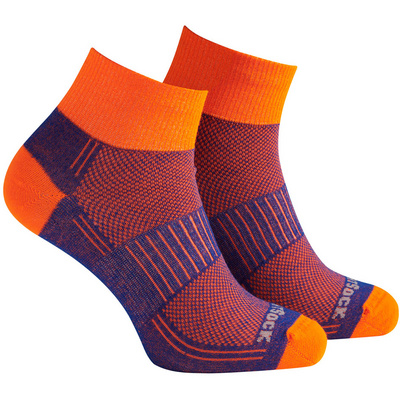 Wrightsock Coolmesh II Quarter sok (Maat 41.5 , Oranje)