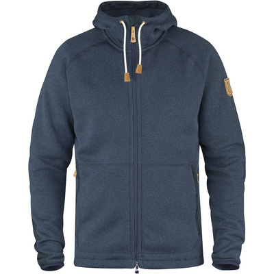 Fjällräven Heren Övik fleecehoodiejas (Maat XL, Blauw)