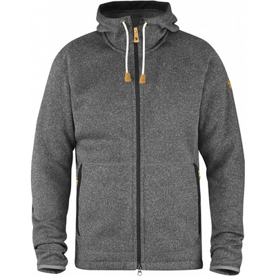 Fjällräven Heren Övik fleecehoodiejas (Maat M, Grijs)