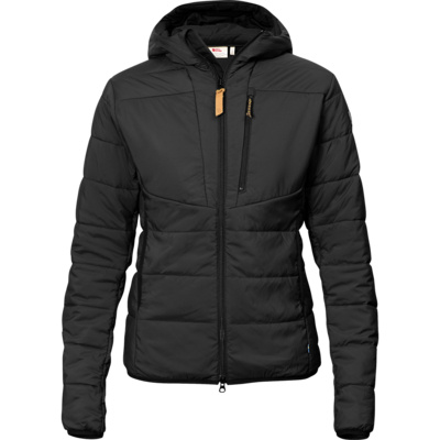 Fjällräven Dames Keb Padded Hoodie Jas (Maat XS, Zwart)
