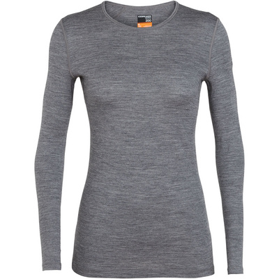 Icebreaker Dames 200 Oasis longsleeve (Maat L, Grijs)