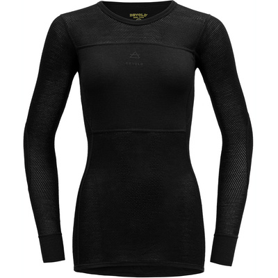 Devold Dames Wool Mesh Longsleeve (Maat M, Zwart)