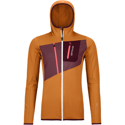 Ortovox Dames Fleece Grid Hoodie Vest
