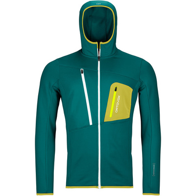Fleece Grid Hoodie Jacke