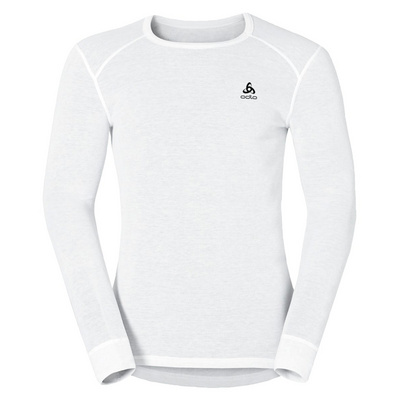 Odlo Homme T-shirt long Active Warm Eco Crew (taille XS, Blanc)