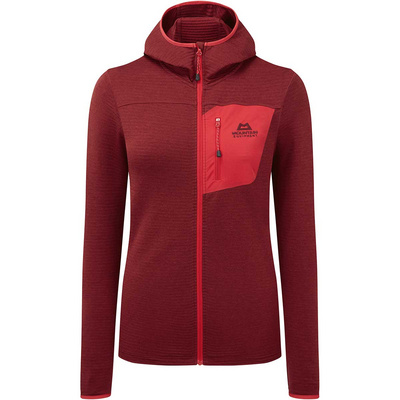 Mountain Equipment Dames Lumiko Hooded Vest (Maat XS, Rood)