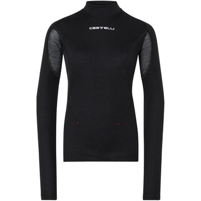Castelli Femme T-shirt long Flanders 2 Warm (taille S, Noir)