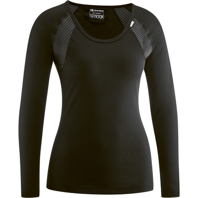 Gonso Femme T-shirt long Peniche (taille XS, Noir)