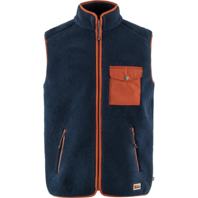Fjällräven Heren Vardag Pile Fleece Bodywarmer (Maat XL, Blauw)