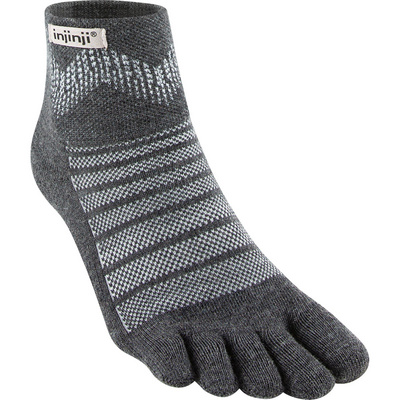 Injinji Outdoor Midweight Mini-Crew Merino Sokken (Maat 44.5 , Grijs)