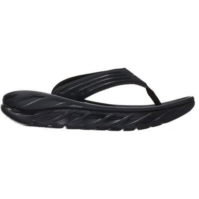 Hoka Heren Ora Recovery Flip Slippers (Maat 48, Zwart)