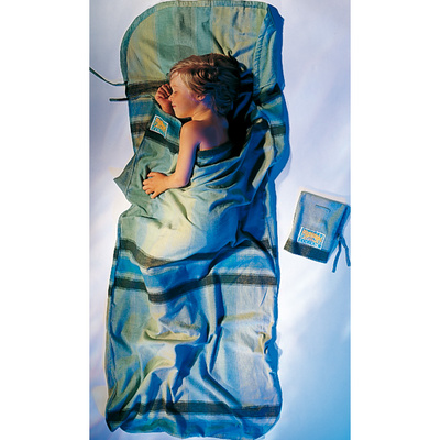 Cocoon Kinderen KidSack Flanell Travelsheet (Maat MAX. 170CM, Groen)