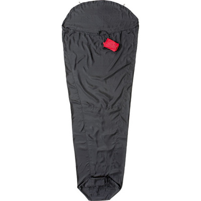 Cocoon MummyLiner Expedition RS Silk (Maat MAX. 190CM, Zwart)