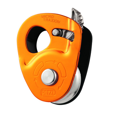 Petzl Micro Traxion katrol (Maat One Size, Geel)