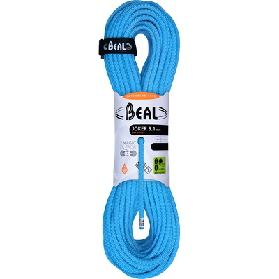 Beal Joker Unicore 9.1 Dry Cover klimtouw (Maat 80M, Blauw)