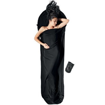 Cocoon MummyLiner Merino Wool (Maat MAX. 210CM, Zwart)