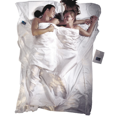Cocoon TravelSheet Double Silk (Maat MAX. 210CM, Wit)