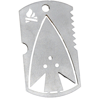 Bushcraft Essentials Survival Dog Tag hanger (Maat One Size, Zilver)