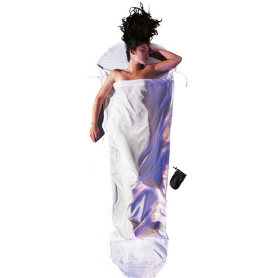 Cocoon MummyLiner Silk/Egyptian Cotton (Maat MAX. 230CM, Wit)
