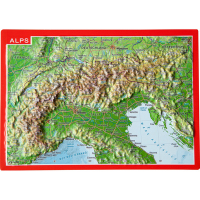 Georelief Carte postale 3D en relief Alpes (taille One Size)