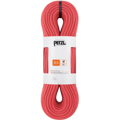 Petzl Arial 9,5 mm enkeltouw (Maat 60M, Rood)