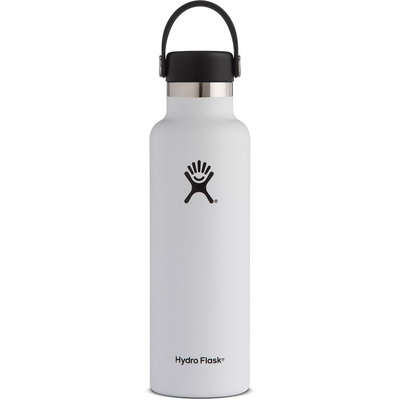 Hydro Flask 21 oz Standard Mouth 621 ml thermoskan (Maat 0.621L, Wit)