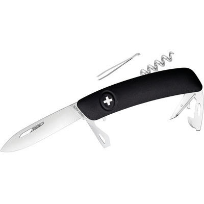Swiza Zwitsers mes D03 (Maat One Size, Zwart)