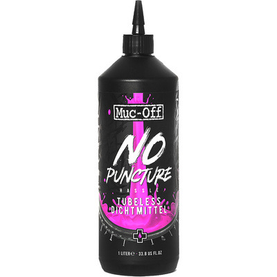 Muc Off Lait d'étanchéité pour pneus No Puncture Hassle (taille 1L, Rose vif)