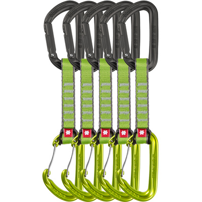 Ocun Hawk QD Combi PA 16 5-Pack setjes (Maat 10CM, Groen)