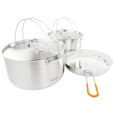 GSI Glacier Stainless Troop Cookset (Maat ONE SIZE, Zilver)