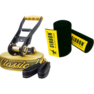 Gibbon Slacklines Classic Line Treewear Slackline Set (taille 15M)