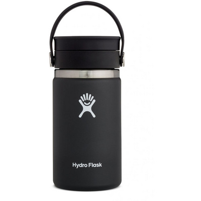 Hydro Flask 12oz Wide Mouth 354ml thermoskan (Maat 0.355L, Zwart)