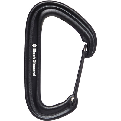 Black Diamond Litewire karabiner (Maat One Size, Zwart)