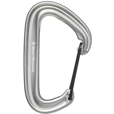 Black Diamond Litewire karabiner (Maat One Size, Grijs)