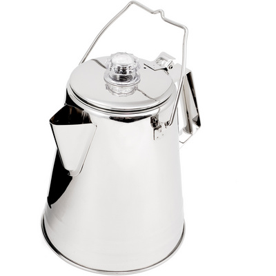 GSI Glacier Stainless 14 Cup Percolator koffiezetter (Maat ONE SIZE, Zilver)