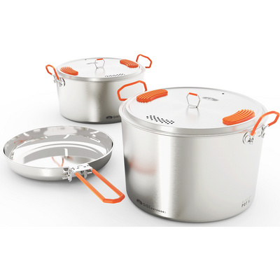 GSI Glacier Stainless Base Camper Large kookgerei (Maat ONE SIZE, Zilver)