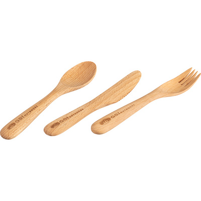 GSI Set de couverts Rakau (taille ONE SIZE, Brun)