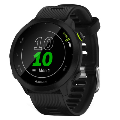 Garmin Forerunner 55 GPS-Horloge (Maat One Size, Zwart)