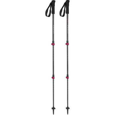 Camp Dames Backcountry Carbon Trekkingstokken (Maat 66-125cm, Zwart)