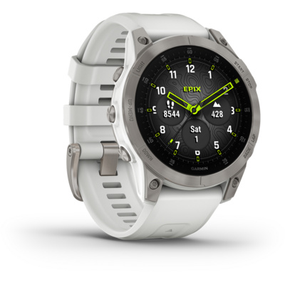 Garmin Montre epix (Gen 2) -Sapphire GPS (taille One Size, Blanc)