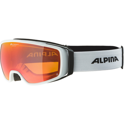 Alpina Dubbele Jack Planet Q-Lite Skibrille (Maat One Size, Wit)