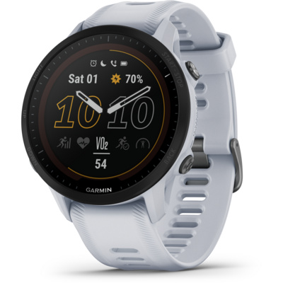 Garmin Forerunner 955 Solar GPS-Horloge (Maat One Size, Wit)