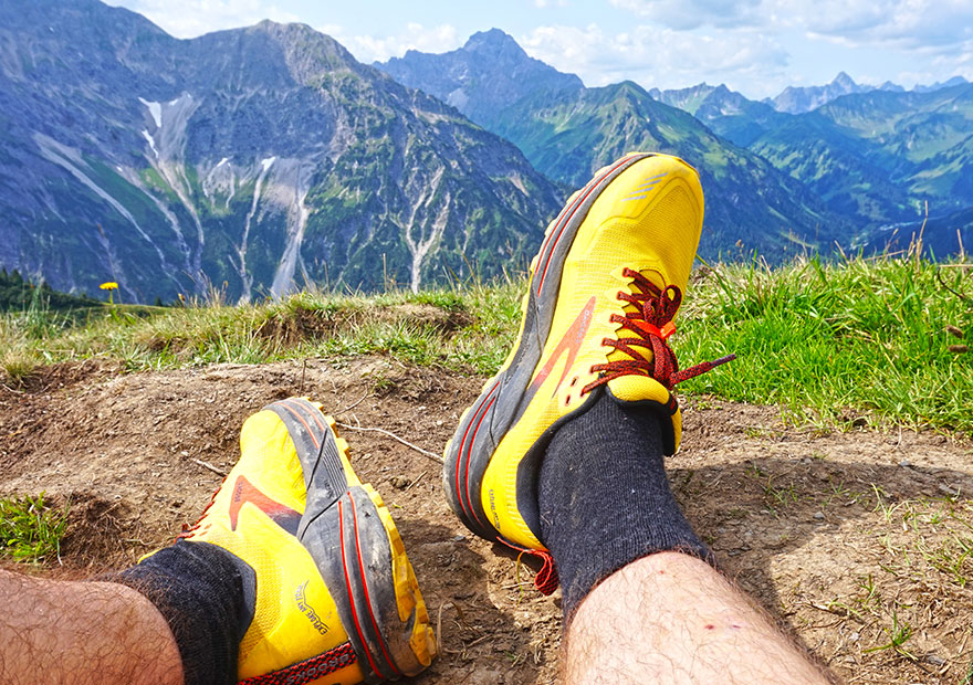 Auch im gröberen Gelände passt sich der Schuh an.