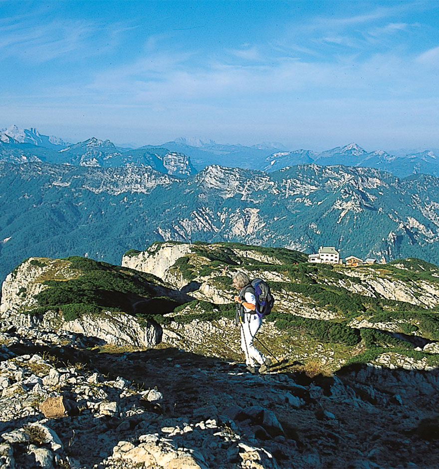 Auf unserem ersten Gipfel, dem Berchtesgadener Hochthron, haben wir einen atemberaubenden Ausblick.