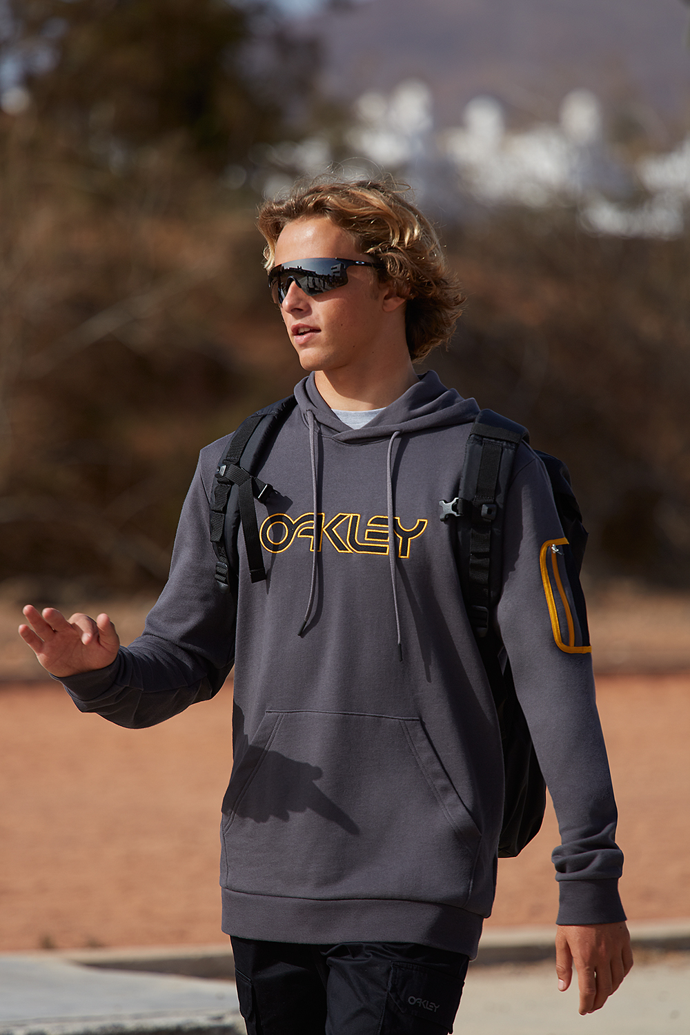 Boy wearing Oakley sunglasses