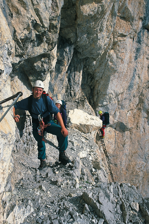 Der Felsanteil ist beim Sentiero Ettore Castiglioni zwar vorhanden, aber sehr gering.